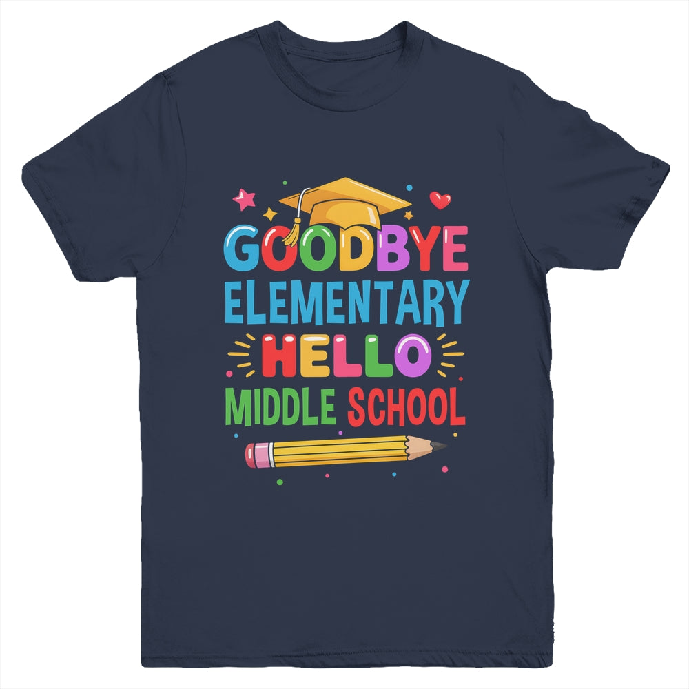 Graduation From Elementary To Middle School 2025 For Her Him Youth Shirt | siriusteestore