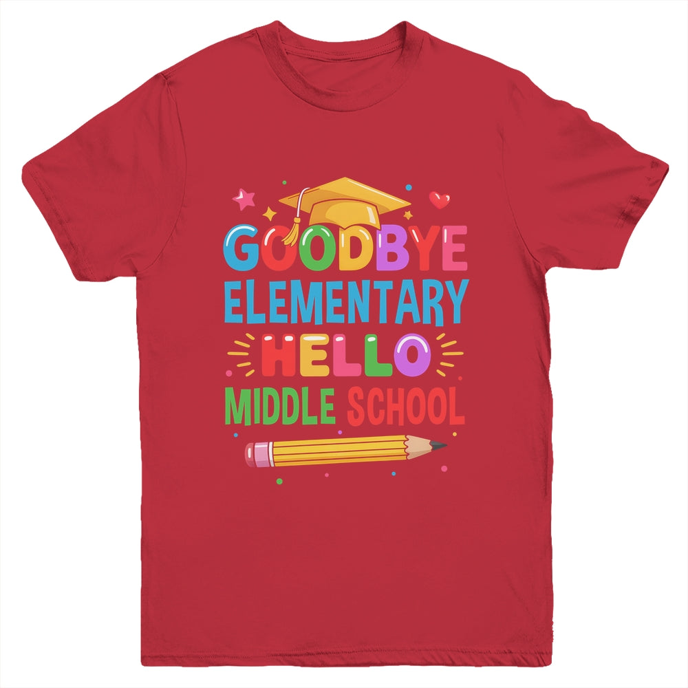 Graduation From Elementary To Middle School 2025 For Her Him Youth Shirt | siriusteestore