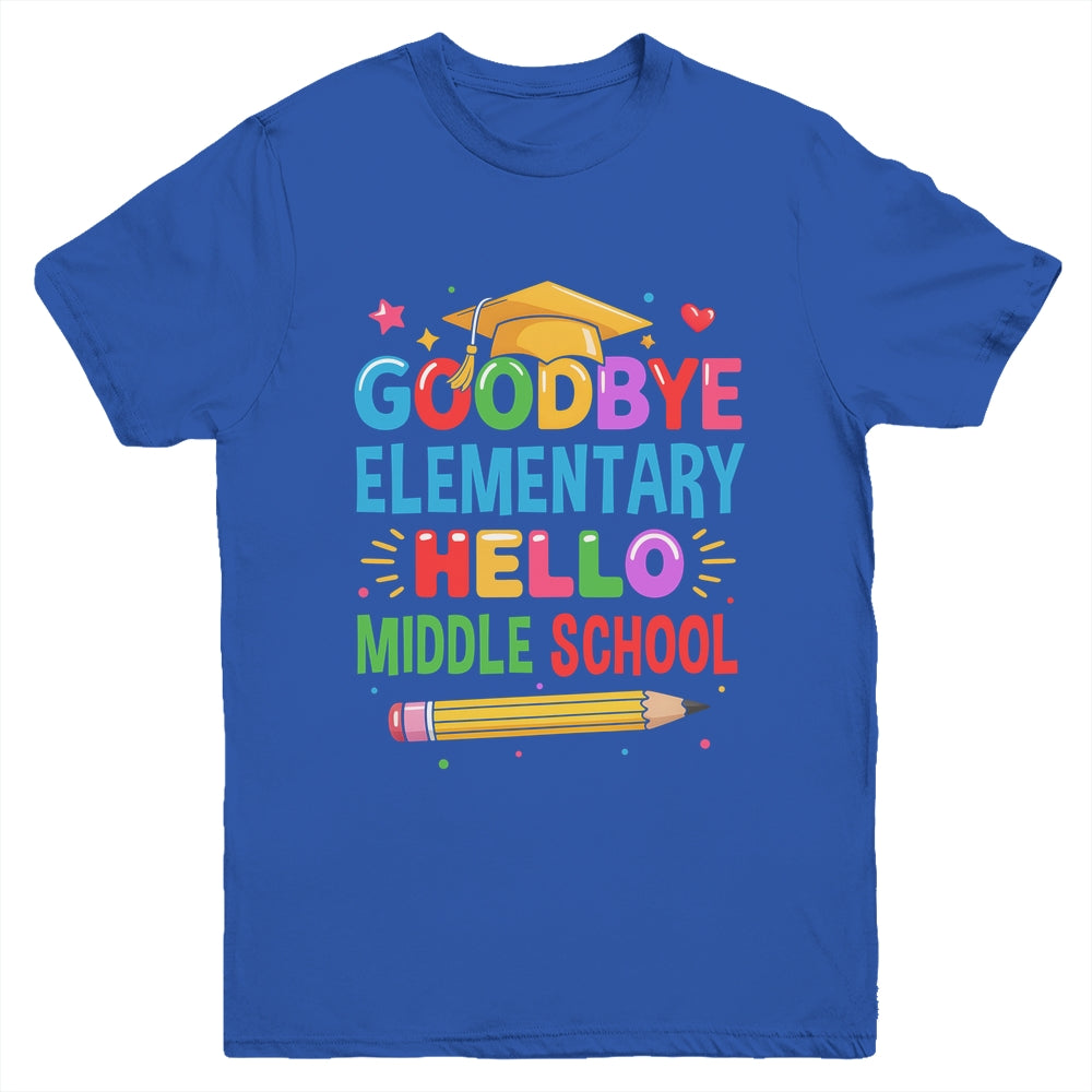 Graduation From Elementary To Middle School 2025 For Her Him Youth Shirt | siriusteestore