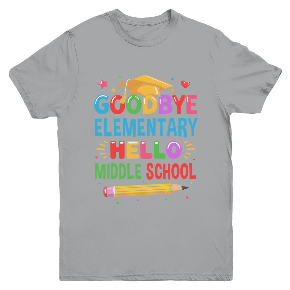 Graduation From Elementary To Middle School 2025 For Her Him Youth Shirt | siriusteestore