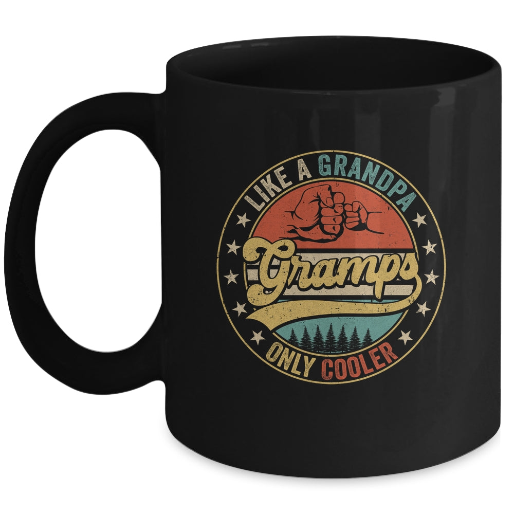 Gramps Like A Grandpa Only Cooler Retro Funny Fathers Day Mug | siriusteestore