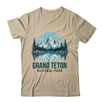 Grand Teton National Park Retro Mountain Lake Outdoor Hiking Shirt & Tank Top | siriusteestore