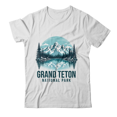Grand Teton National Park Retro Mountain Lake Outdoor Hiking Shirt & Tank Top | siriusteestore