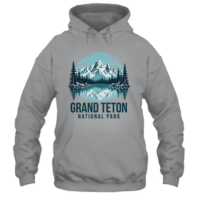 Grand Teton National Park Retro Mountain Lake Outdoor Hiking Shirt & Tank Top | siriusteestore