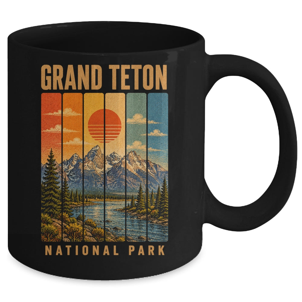 Grand Teton National Park Wyoming Usa Outdoor Vintage Hiking Mug | siriusteestore
