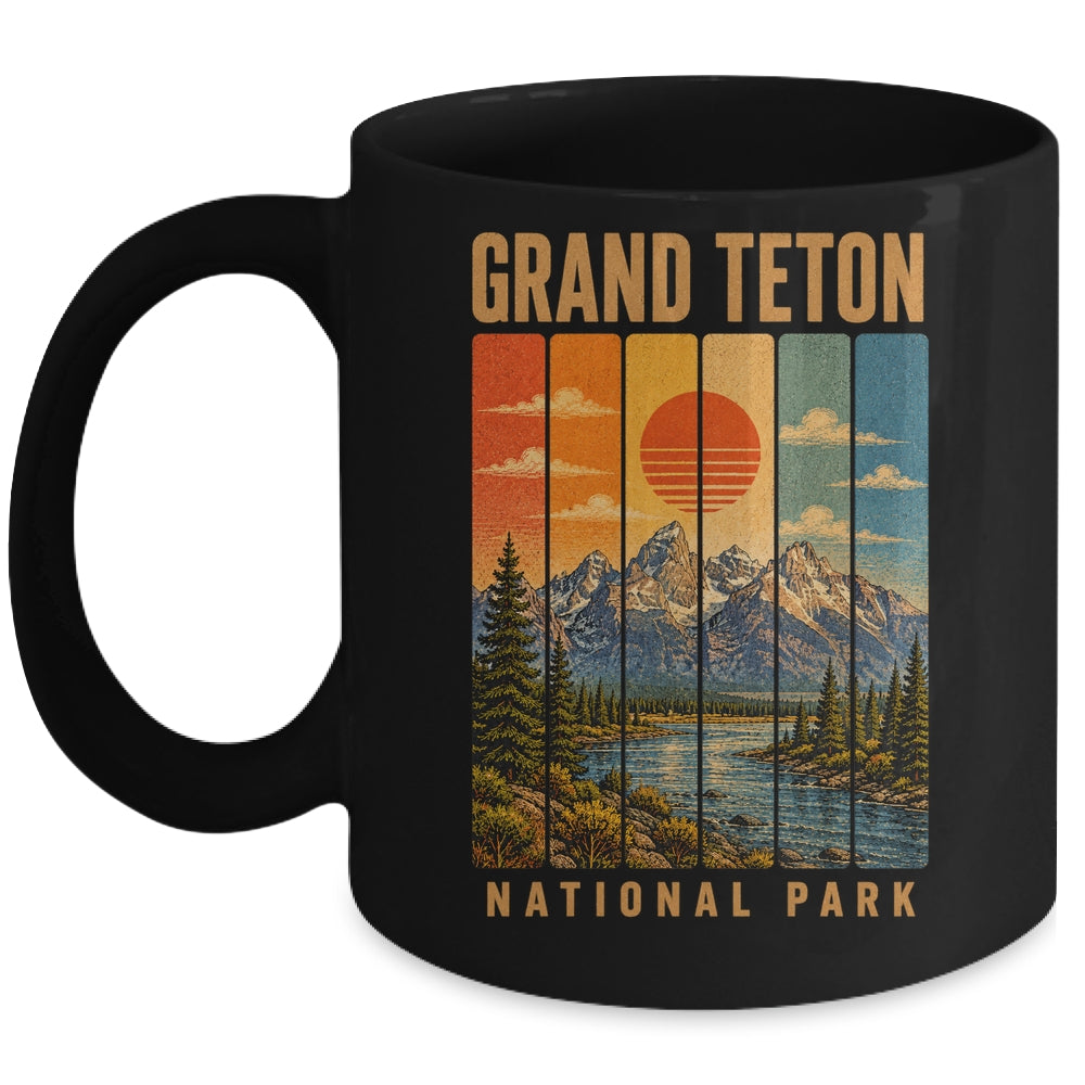 Grand Teton National Park Wyoming Usa Outdoor Vintage Hiking Mug | siriusteestore