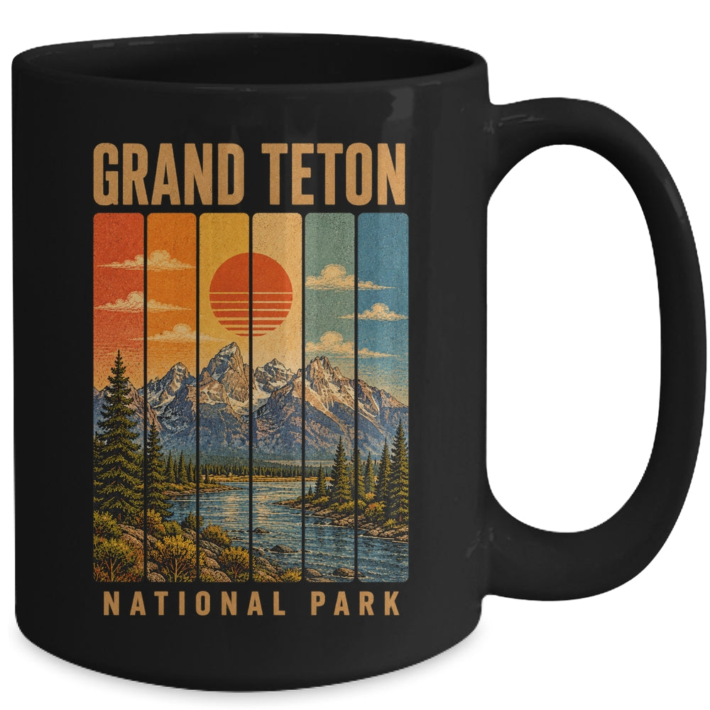 Grand Teton National Park Wyoming Usa Outdoor Vintage Hiking Mug | siriusteestore