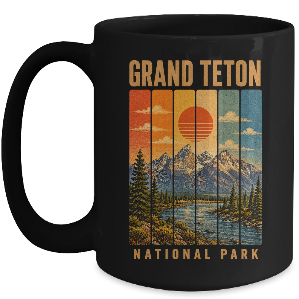 Grand Teton National Park Wyoming Usa Outdoor Vintage Hiking Mug | siriusteestore