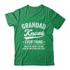 Grandad Knows Everything Fathers Day Birthday Christmas Shirt & Hoodie | siriusteestore