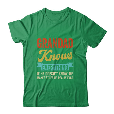 Grandad Knows Everything Funny Father's Day Grandad Shirt & Hoodie | siriusteestore