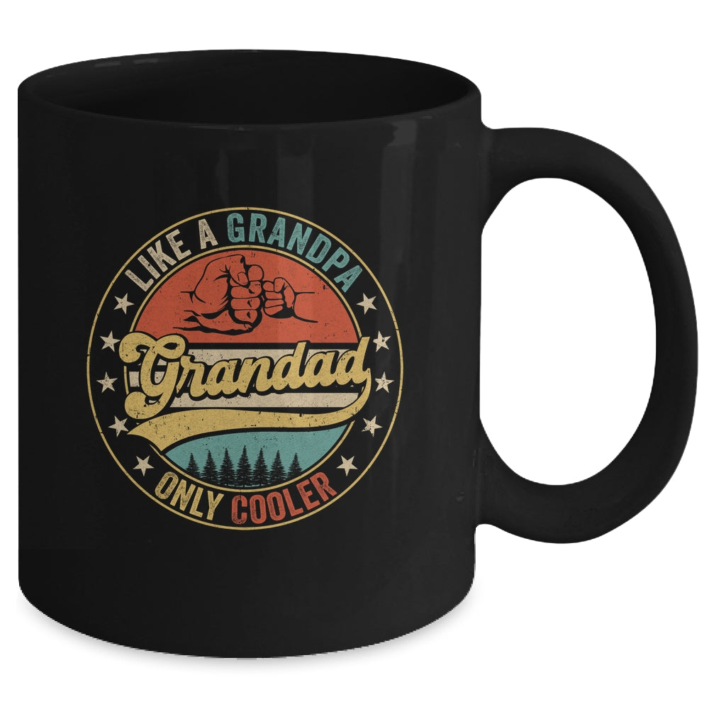 Grandad Like A Grandpa Only Cooler Retro Funny Fathers Day Mug | siriusteestore