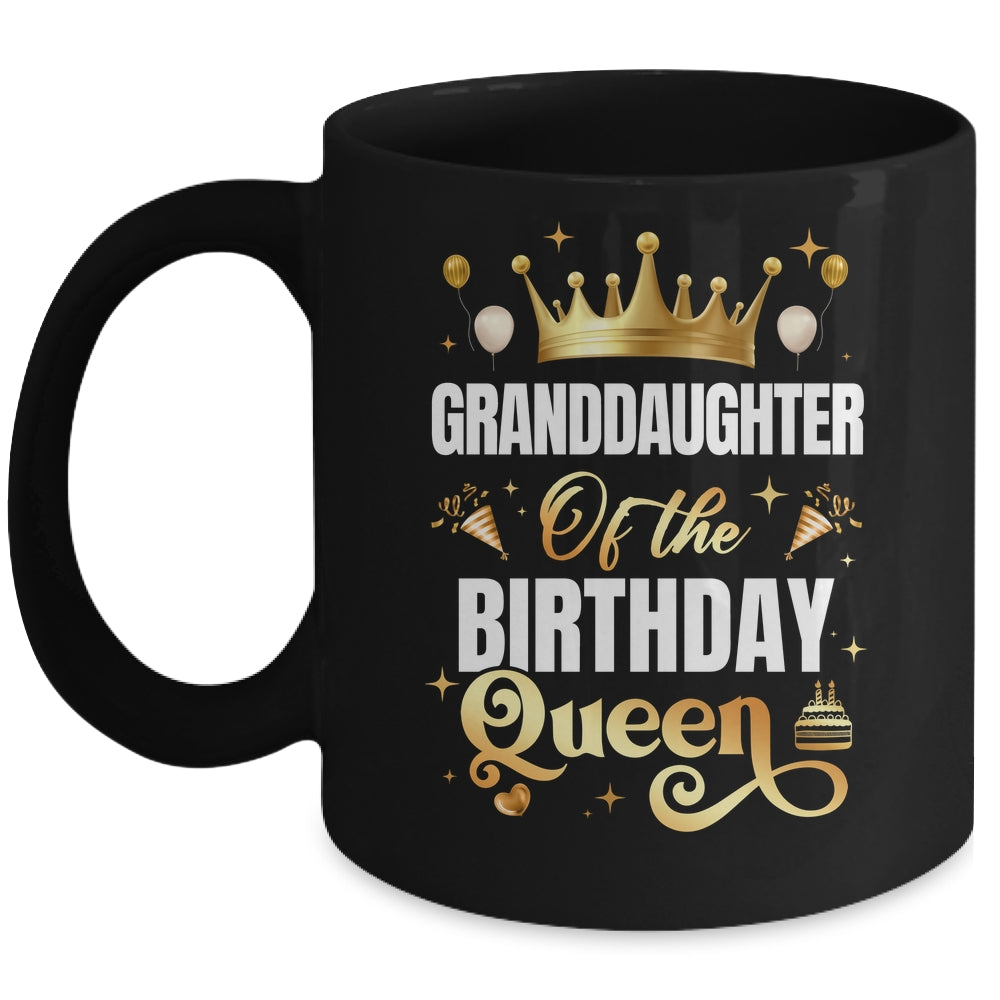 Granddaughter Of The Birthday Queen Funny Matching Birthday Party Mug | siriusteestore