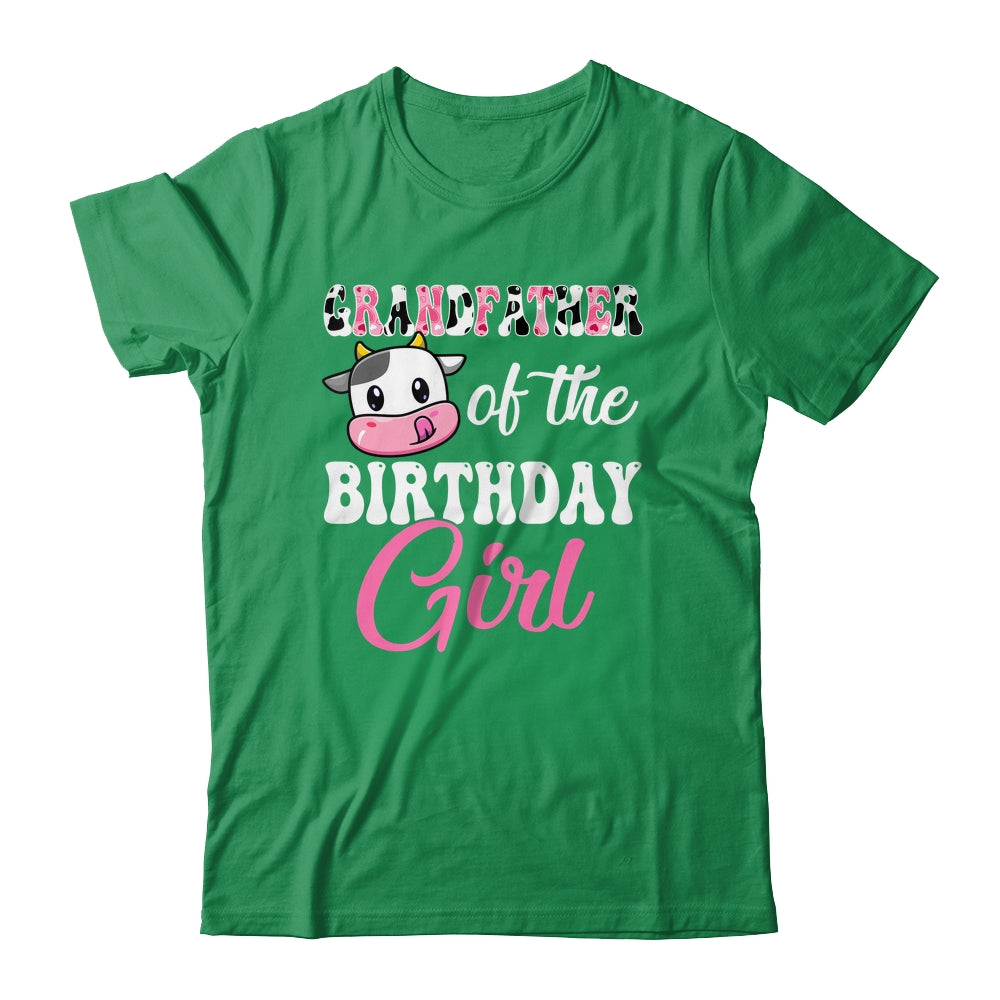 Grandfather Of The Birthday Girl Farm Cow 1st Birthday Girl Shirt & Hoodie | siriusteestore