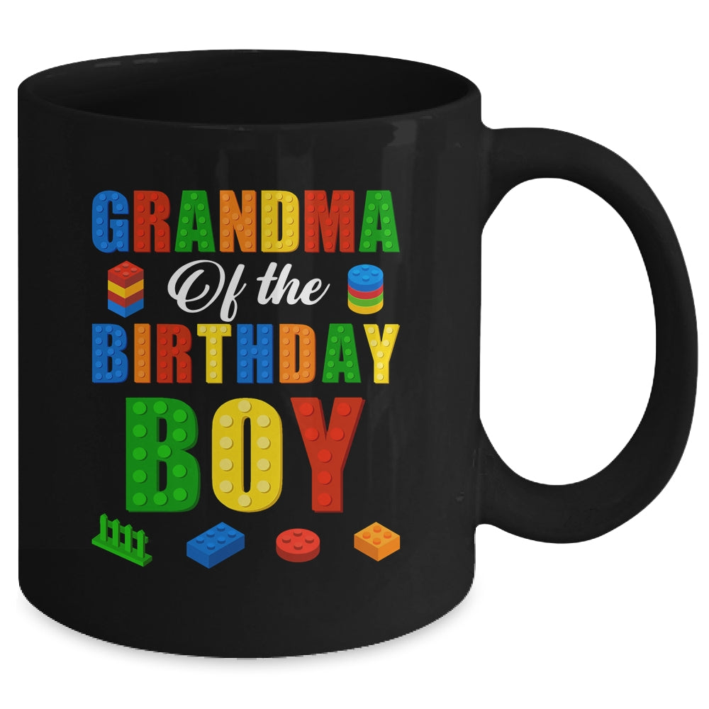 Grandma Birthday Boy Master Builder Building Bricks Blocks Mug | siriusteestore