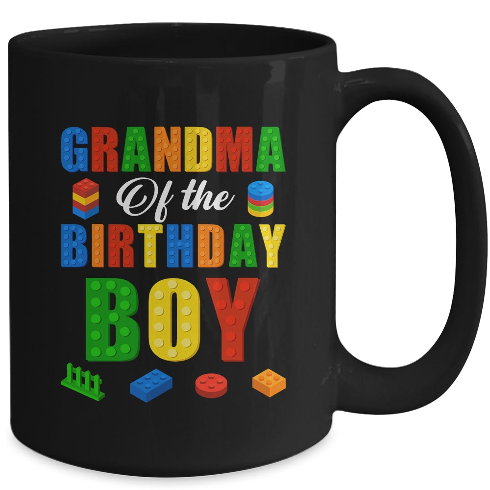 Grandma Birthday Boy Master Builder Building Bricks Blocks Mug | siriusteestore