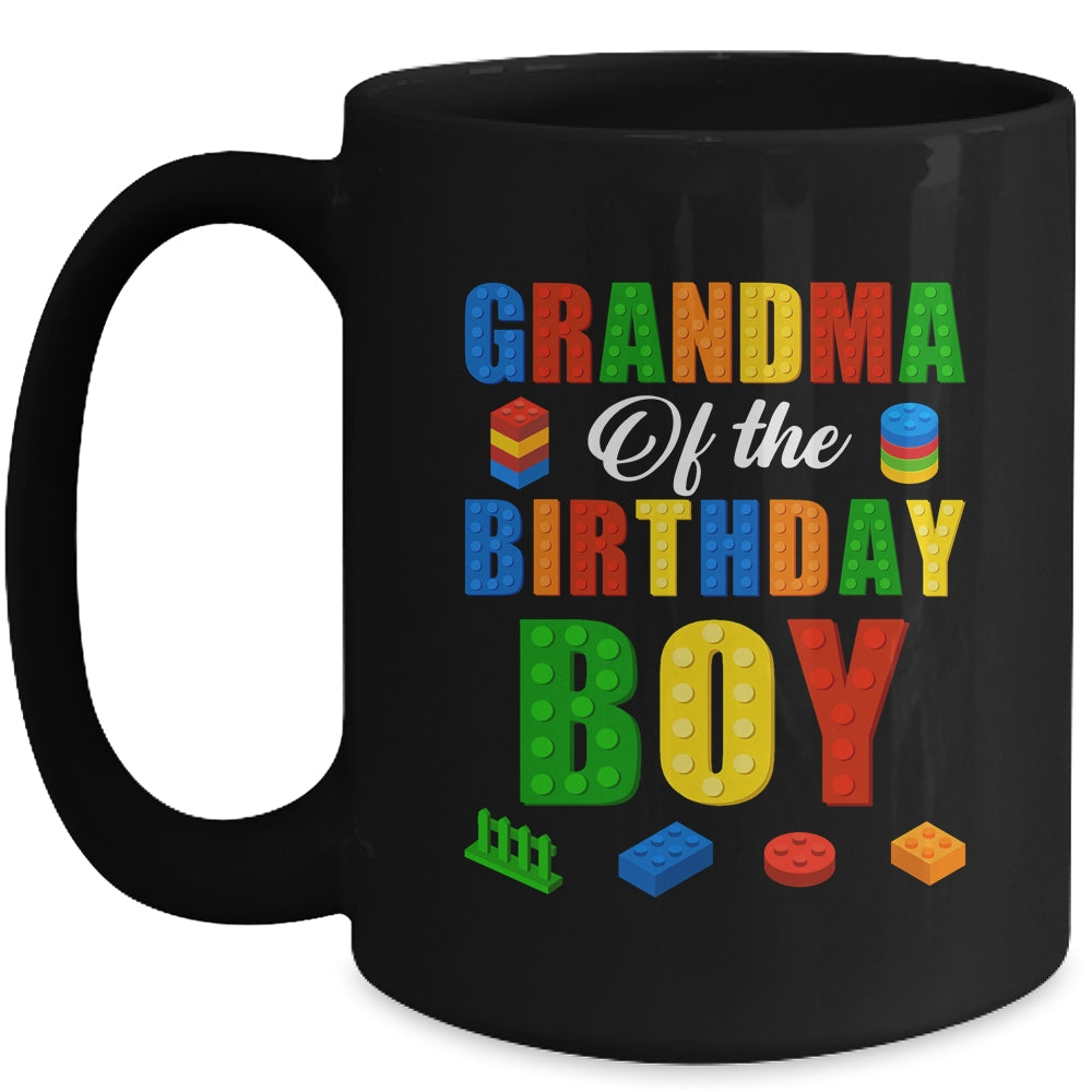 Grandma Birthday Boy Master Builder Building Bricks Blocks Mug | siriusteestore