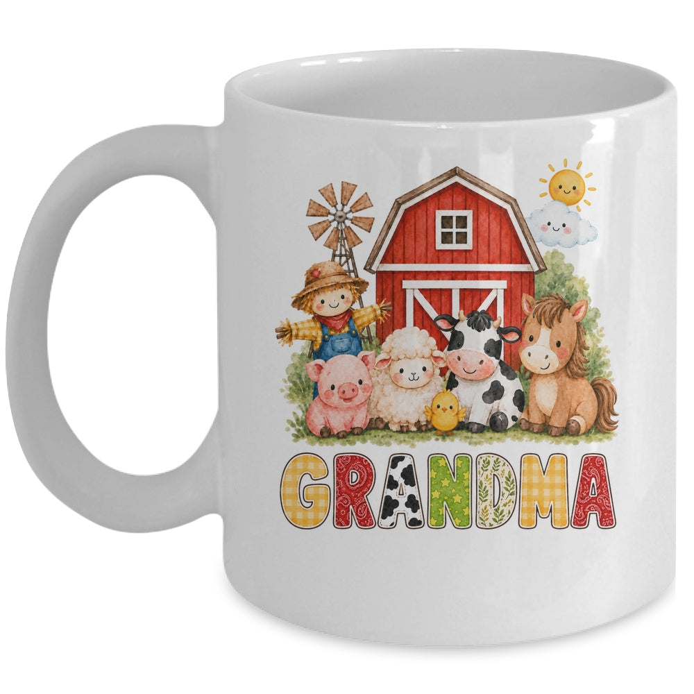 Grandma Farm Cow 1St Birthday Girl Boy Matching Family Mug | siriusteestore