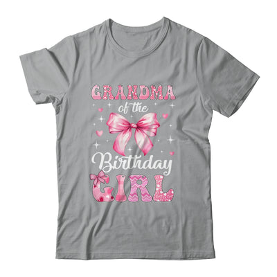 Grandma Of Birthday Girl Coquette Bow Matching Family Shirt & Hoodie | siriusteestore
