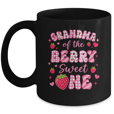 Grandma Of The Berry Sweet One Strawberry First Birthday Mug | siriusteestore