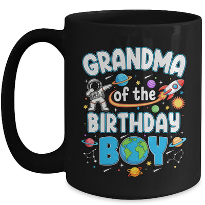 Grandma Of The Birthday Boy Astronaut Family Space Planets Mug | siriusteestore
