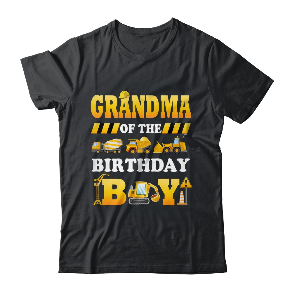 Grandma Of The Birthday Boy Construction Matching Family Shirt & Hoodie | siriusteestore