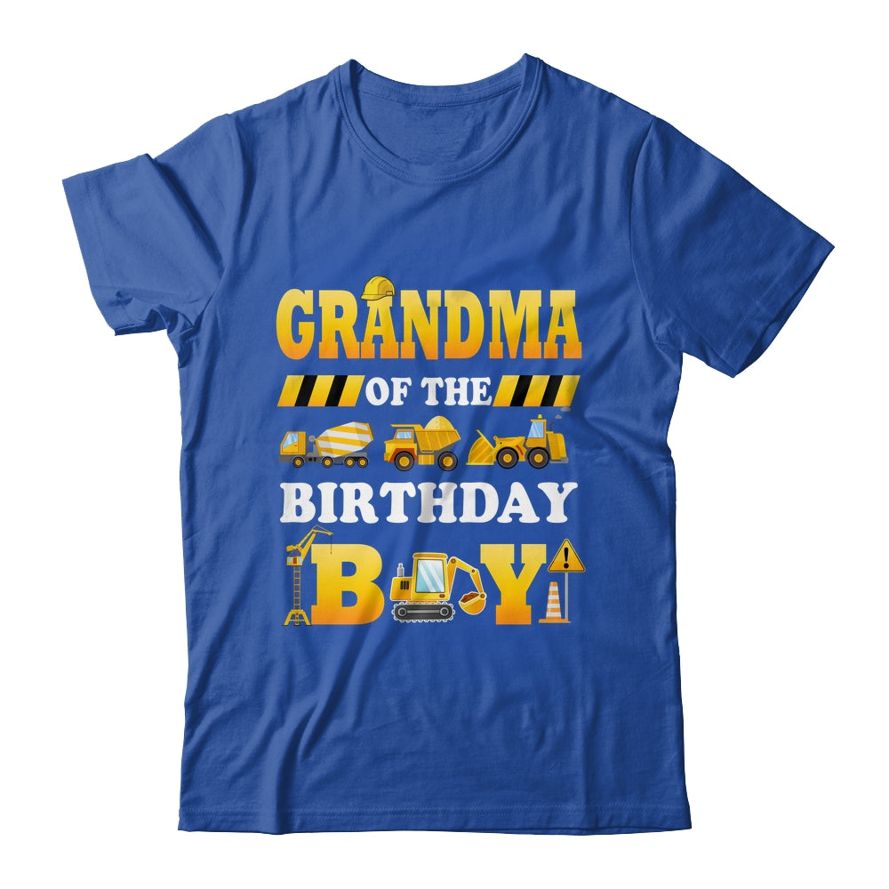 Grandma Of The Birthday Boy Construction Matching Family Shirt & Hoodie | siriusteestore