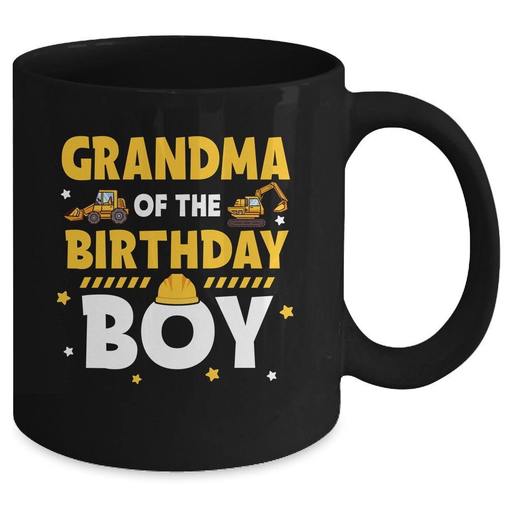 Grandma Of The Birthday Boy Construction Worker Party Mug | siriusteestore