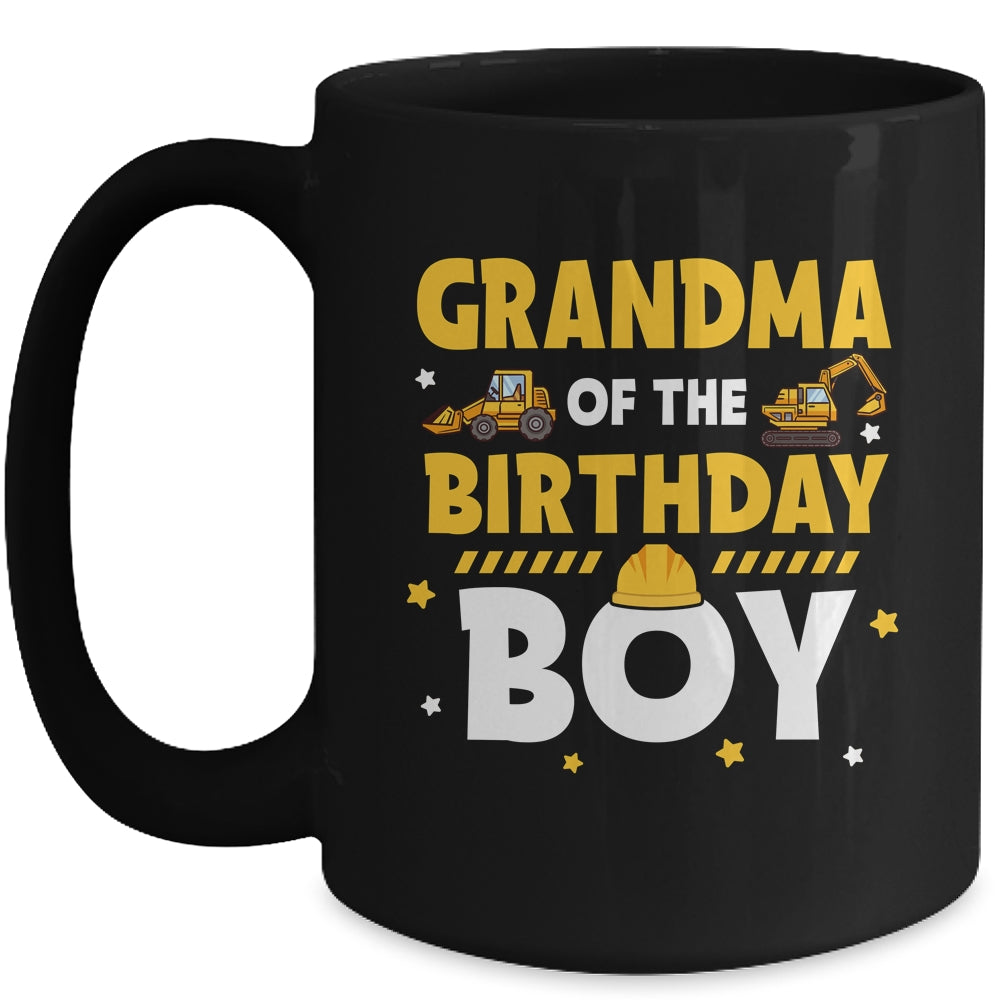 Grandma Of The Birthday Boy Construction Worker Party Mug | siriusteestore