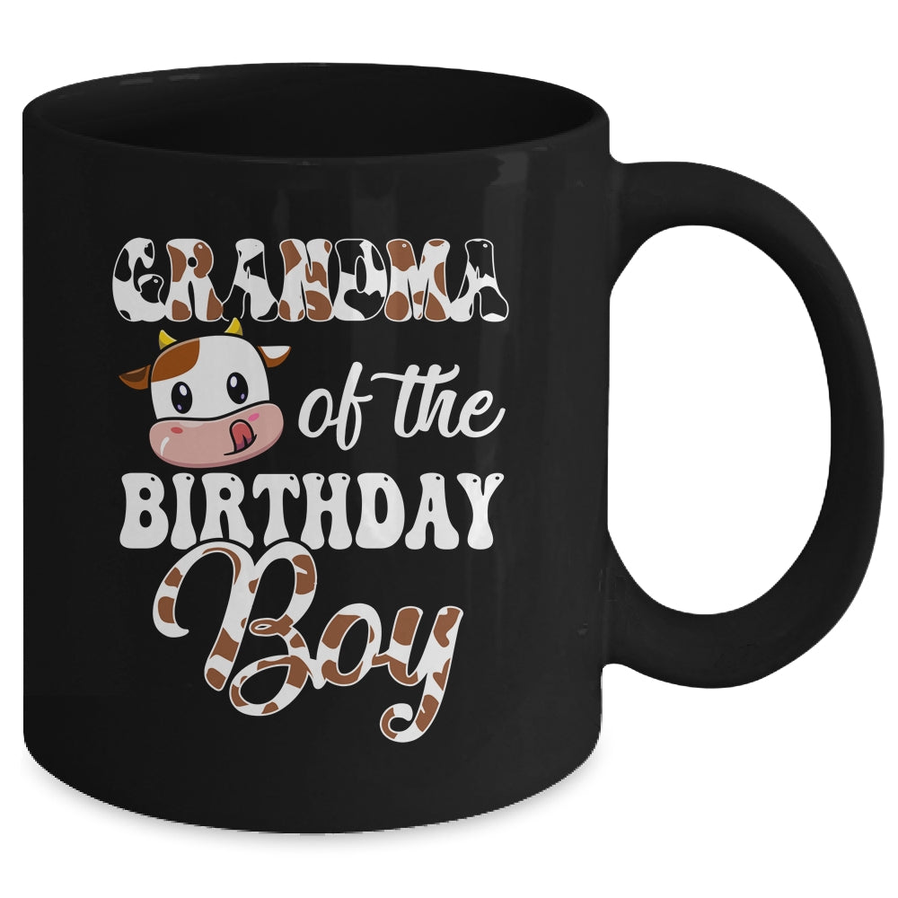 Grandma Of The Birthday Boy Cow Farm 1st Birthday Boy Mug | siriusteestore