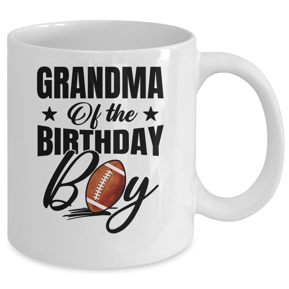 Grandma Of The Birthday Boy Football 1st Birthday Party Mug | siriusteestore