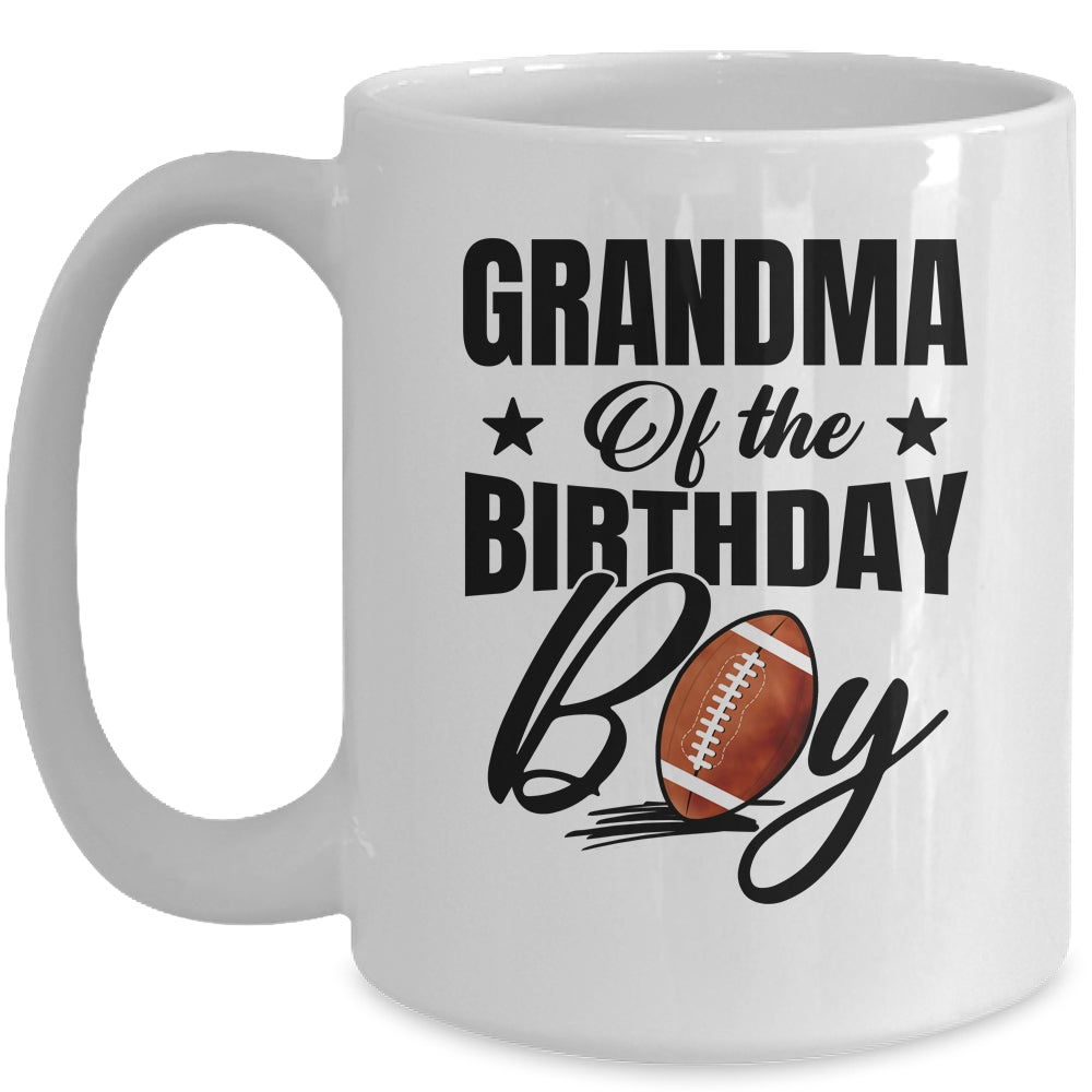 Grandma Of The Birthday Boy Football 1st Birthday Party Mug | siriusteestore