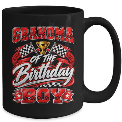 Grandma Of The Birthday Boy Race Car Family Pit Crew Mug | siriusteestore