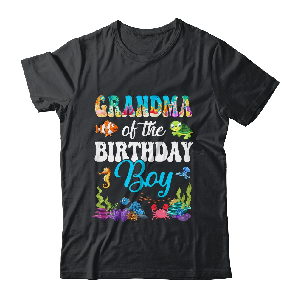 Grandma Of The Birthday Boy Sea Fish Ocean Aquarium Party Shirt & Hoodie | siriusteestore
