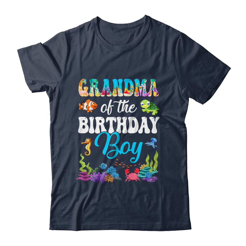 Grandma Of The Birthday Boy Sea Fish Ocean Aquarium Party Shirt & Hoodie | siriusteestore