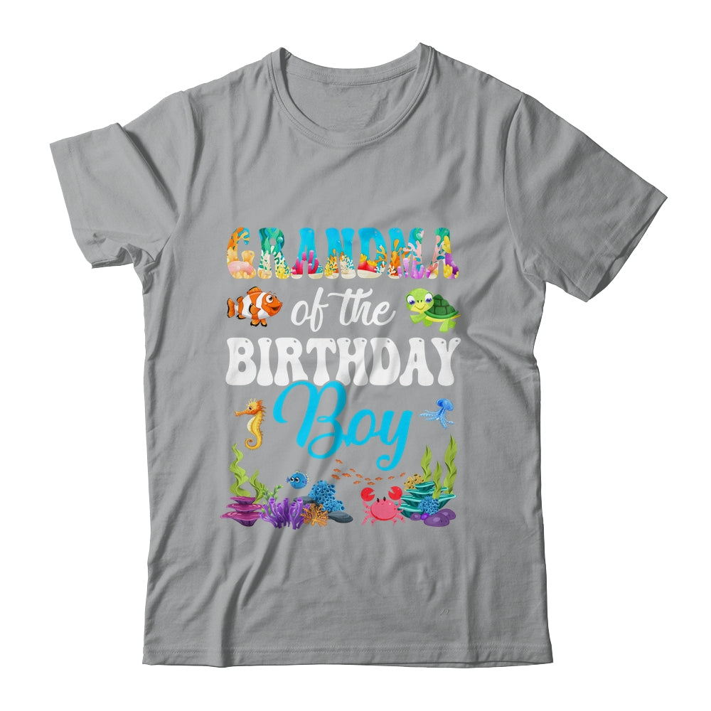 Grandma Of The Birthday Boy Sea Fish Ocean Aquarium Party Shirt & Hoodie | siriusteestore