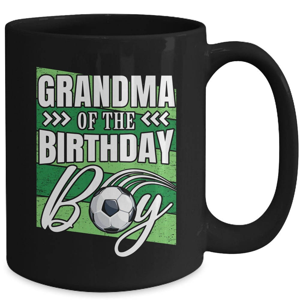 Grandma Of The Birthday Boy Soccer Birthday Soccer Player Mug | siriusteestore