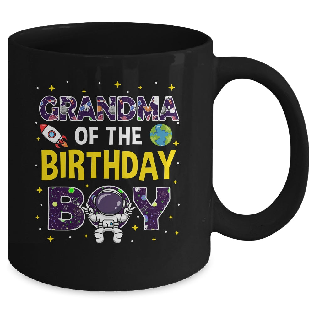 Grandma Of The Birthday Boy Space Astronaut Birthday Family Mug | siriusteestore
