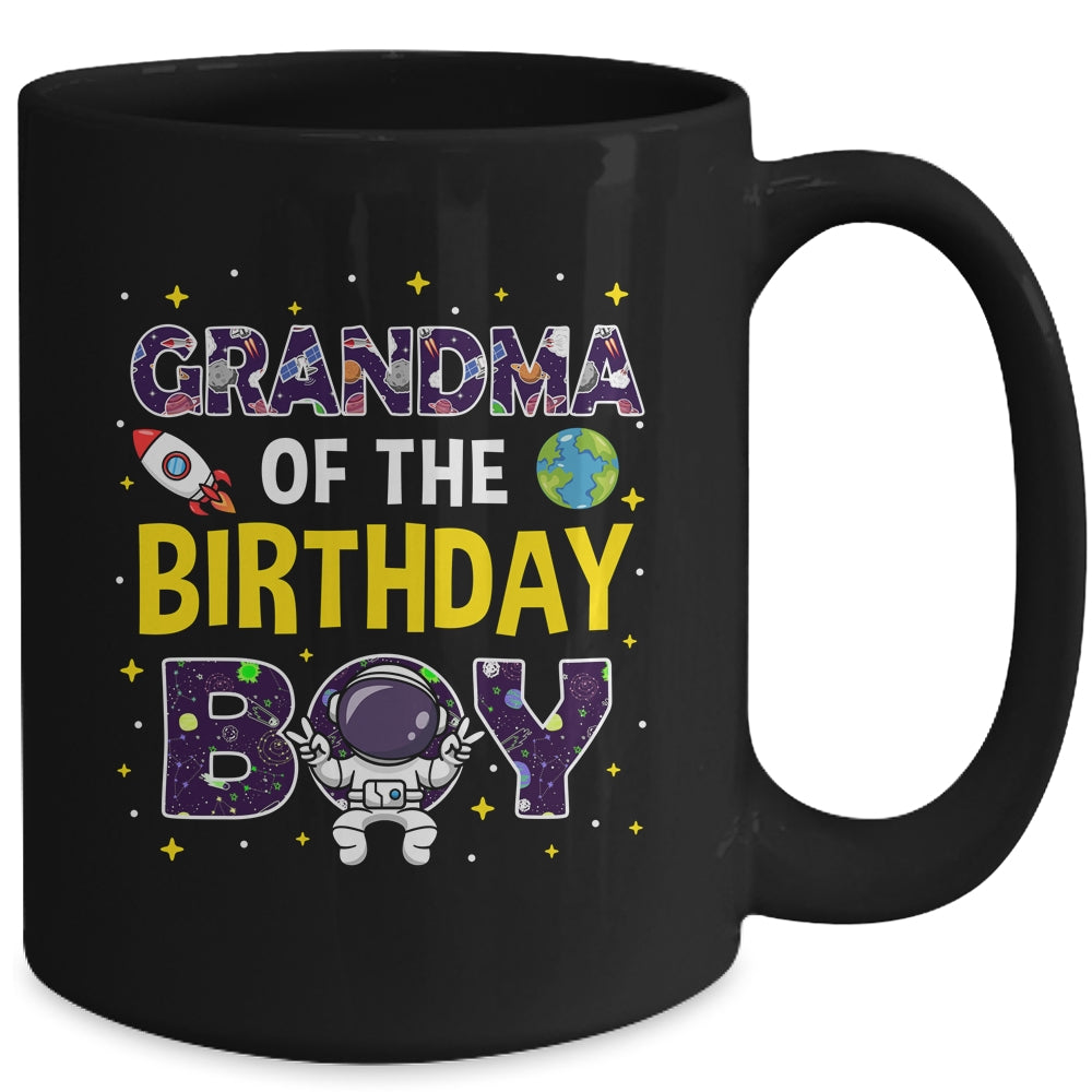 Grandma Of The Birthday Boy Space Astronaut Birthday Family Mug | siriusteestore
