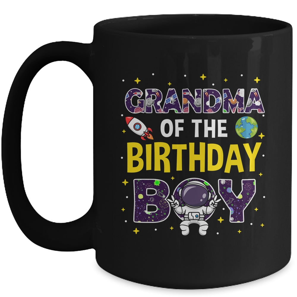 Grandma Of The Birthday Boy Space Astronaut Birthday Family Mug | siriusteestore