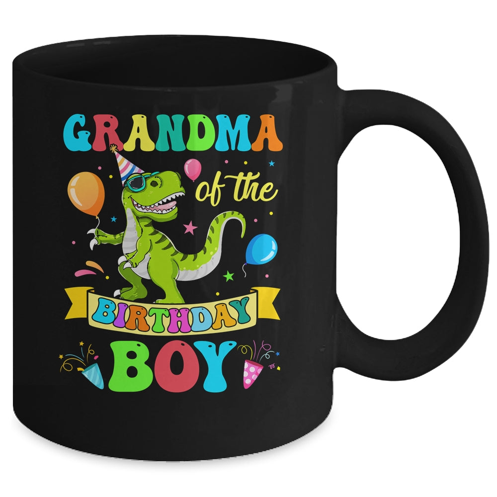 Grandma Of The Birthday Boy T-Rex Dinosaur Birthday Party Mug | siriusteestore