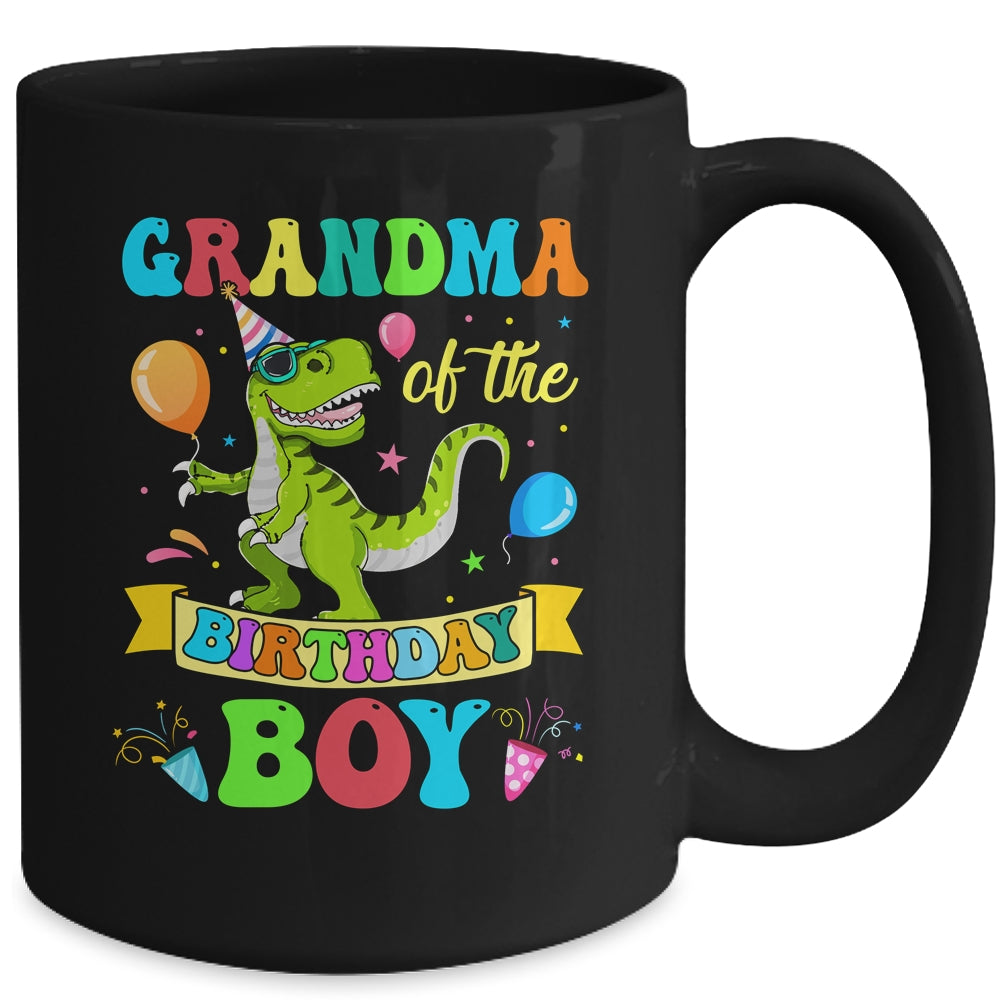 Grandma Of The Birthday Boy T-Rex Dinosaur Birthday Party Mug | siriusteestore