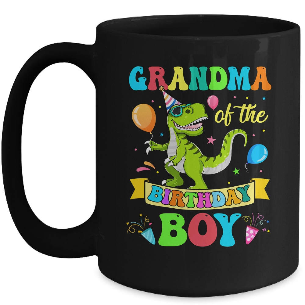 Grandma Of The Birthday Boy T-Rex Dinosaur Birthday Party Mug | siriusteestore