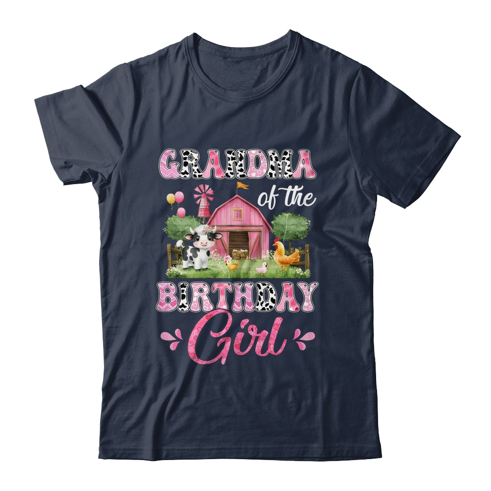 Grandma Of The Birthday Girl 1st Birthday Cow Farm Family Shirt & Hoodie | siriusteestore