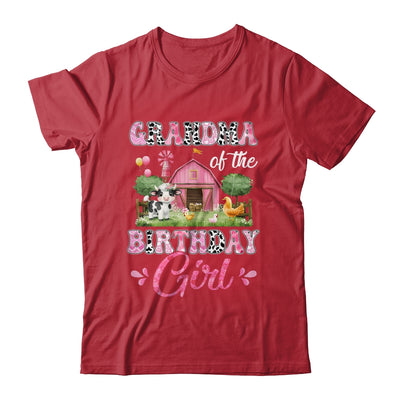 Grandma Of The Birthday Girl 1st Birthday Cow Farm Family Shirt & Hoodie | siriusteestore