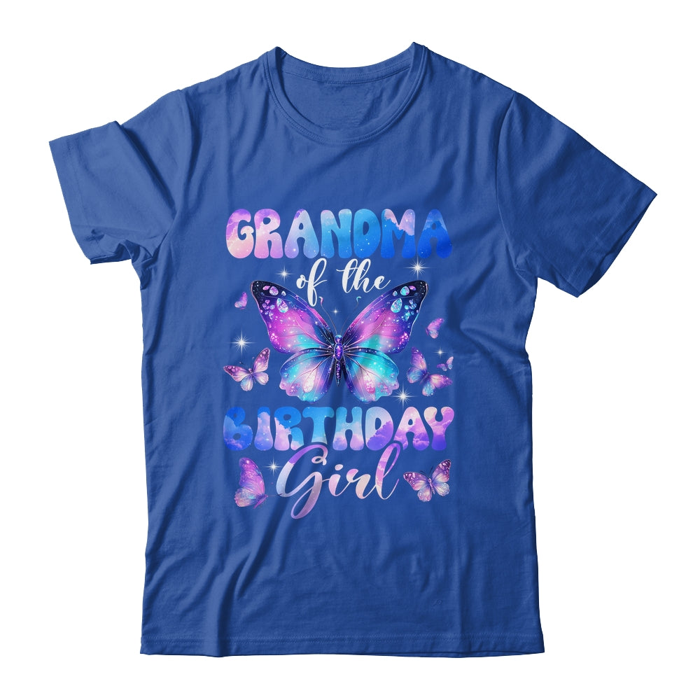 Grandma Of The Birthday Girl Butterfly Family Matching Shirt & Hoodie | siriusteestore