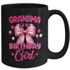 Grandma Of The Birthday Girl Coquette Bow Matching Family Mug | siriusteestore