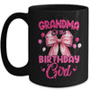 Grandma Of The Birthday Girl Coquette Bow Matching Family Mug | siriusteestore
