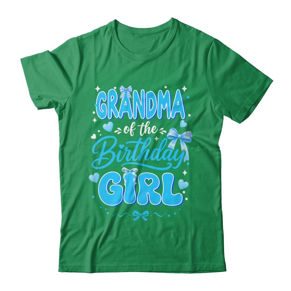 Grandma Of The Birthday Girl Family Coquette Bow Blue Cute Shirt & Hoodie | siriusteestore