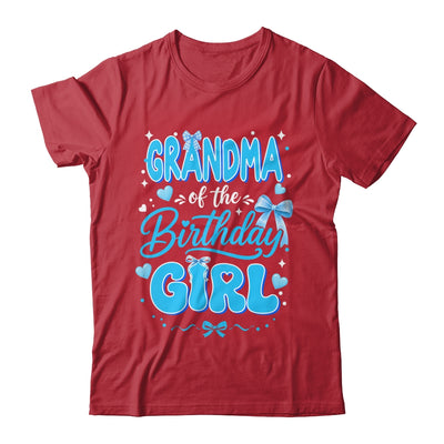Grandma Of The Birthday Girl Family Coquette Bow Blue Cute Shirt & Hoodie | siriusteestore