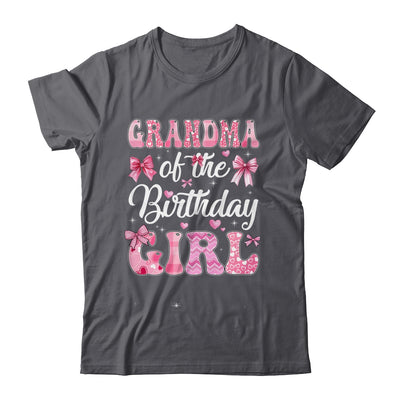 Grandma Of The Birthday Girl Family Pink Coquette Bow Shirt & Hoodie | siriusteestore